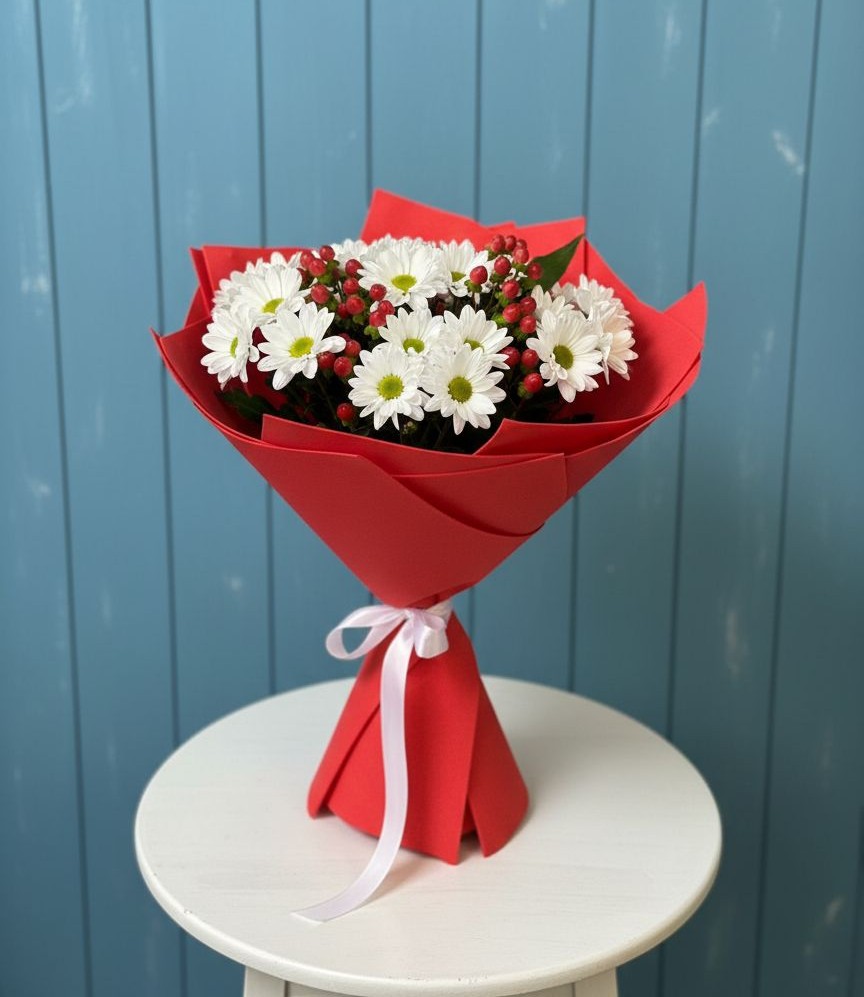 Букет цветов из: Хризантемы в Красные Ткачи