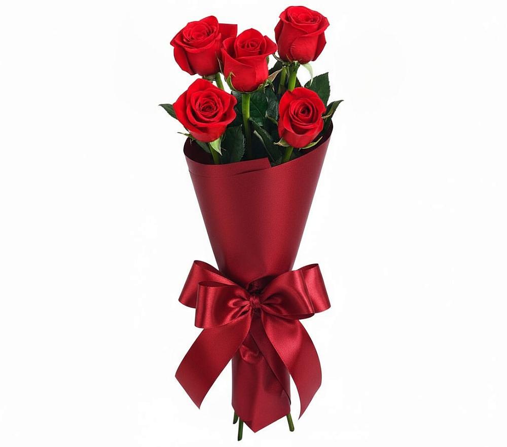 Букет 5 Красных роз Эдлесс Лав в Красные Ткачи