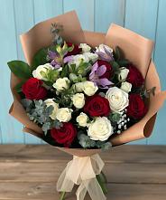 Букет цветов из:  Розы и Альстромерии в Красные Ткачи