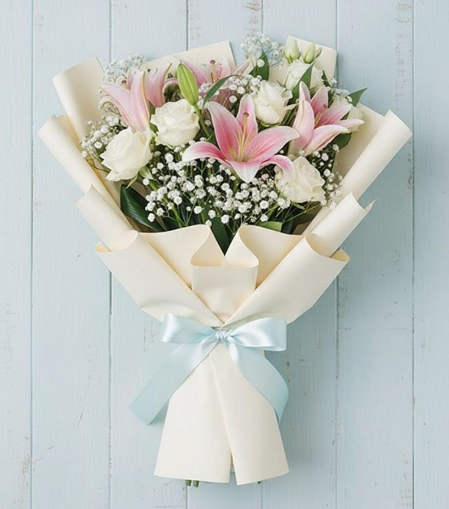 Букет цветов из: Лилии в Красные Ткачи