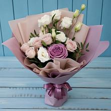 Букет цветов из:  Розы и Лизиантусы в Красные Ткачи