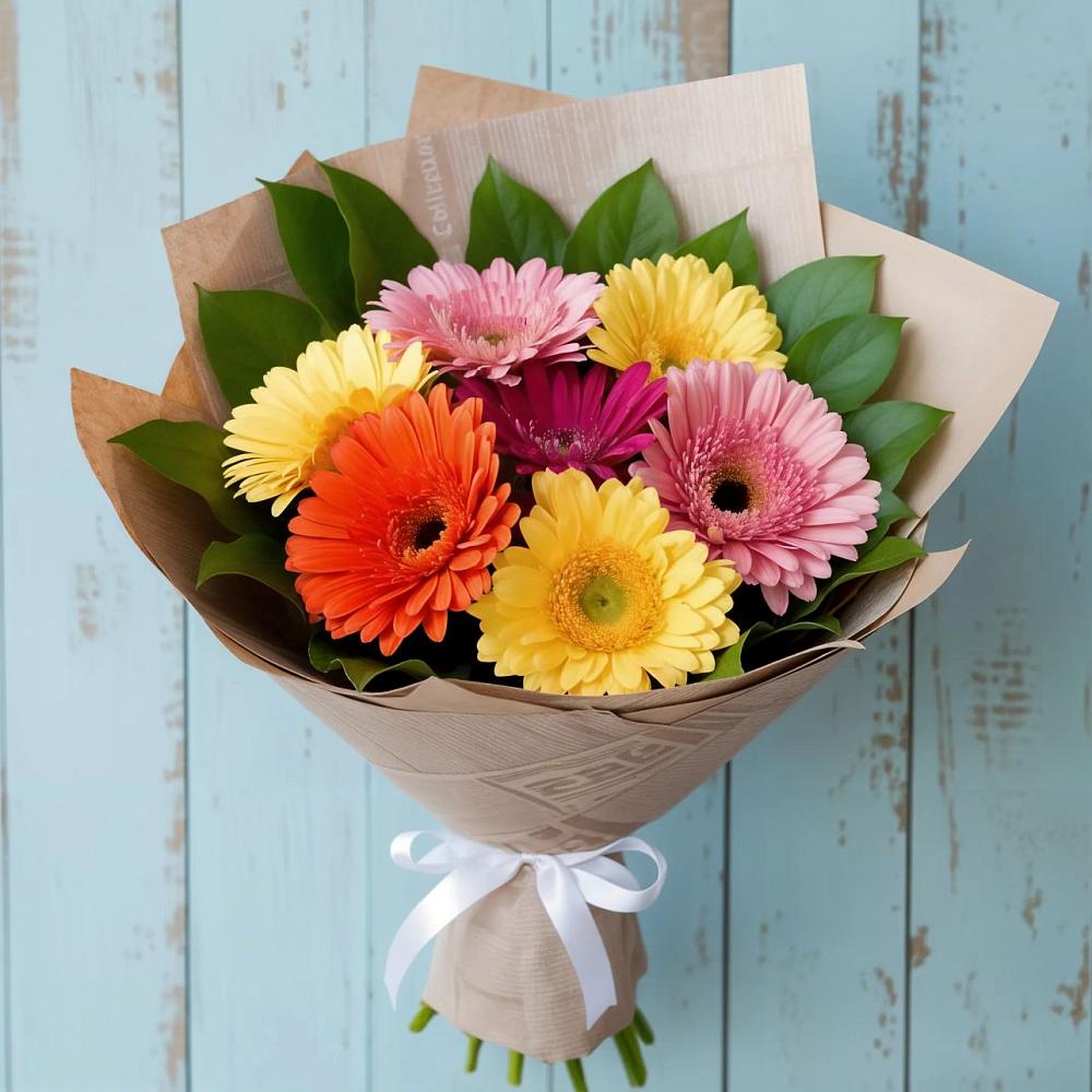 Букет цветов из: Герберы в Красные Ткачи