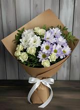 Букет цветов из:  Хризантемы и Розы в Красные Ткачи