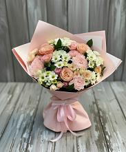 Букет цветов из:  Гвоздики, Розы и Хризантемы в Красные Ткачи