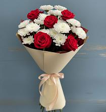 Букет цветов из:  Розы и Хризантемы в Красные Ткачи