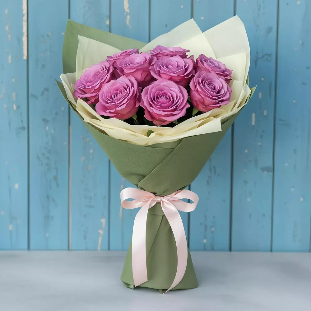 Букет Розы Фёрст Леди в Красные Ткачи