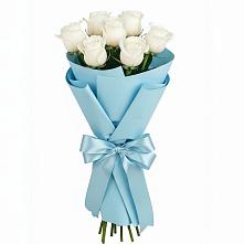 Букет 7 белых роз Проуд в Красные Ткачи