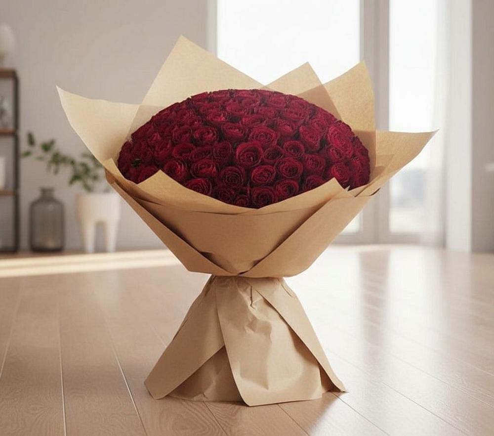 Букет 101 Красная роза в Красные Ткачи