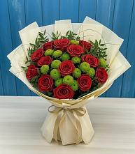 Букет цветов из:  Розы и Хризантемы в Красные Ткачи