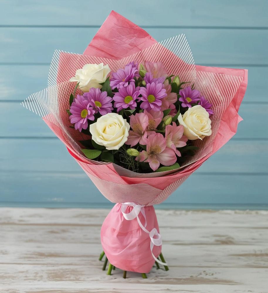 Букет цветов из: Герберы в Красные Ткачи