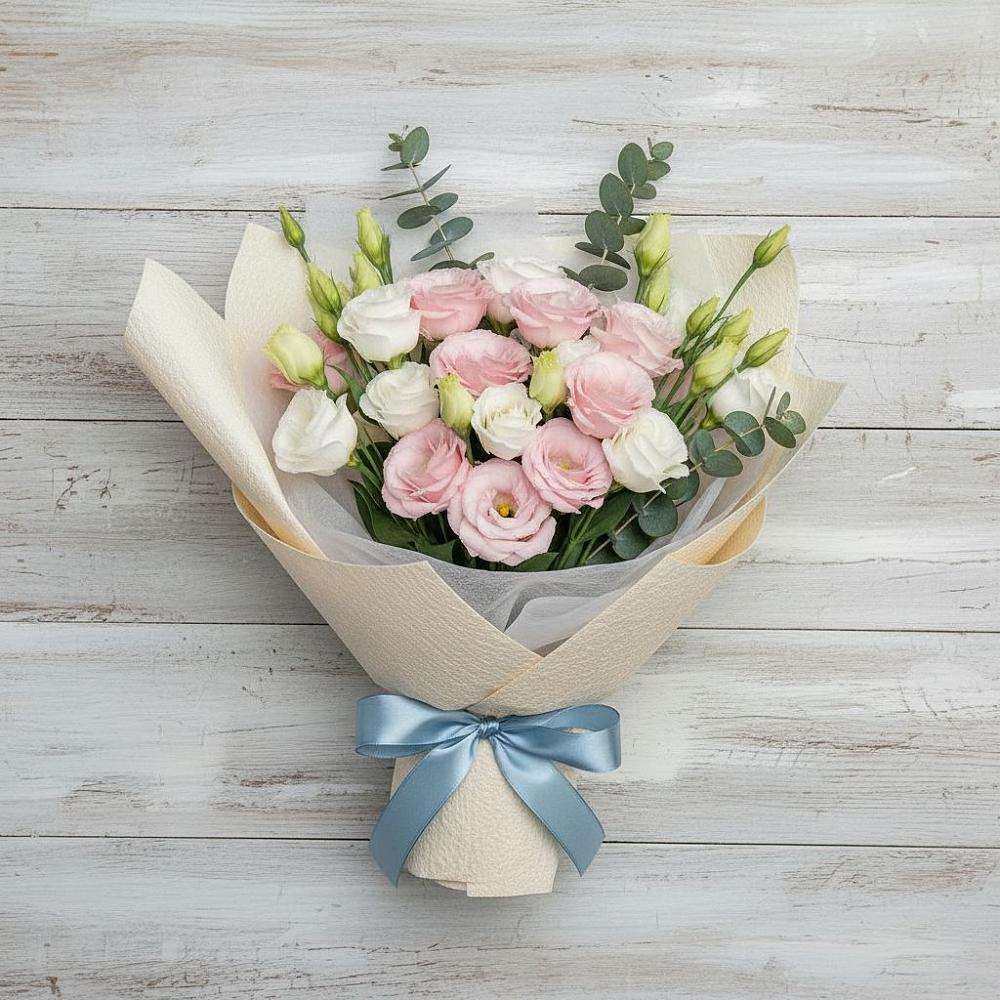 Букет цветов из: Лизиантусы в Красные Ткачи